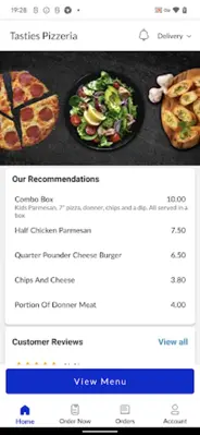 Tasties Pizzeria android App screenshot 1