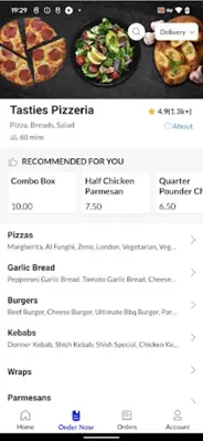 Tasties Pizzeria android App screenshot 4